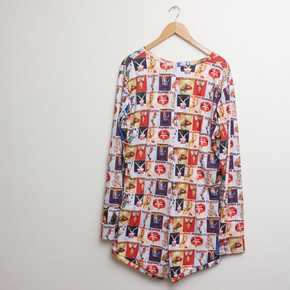 Playboy x Yandy Romper Women 2X Magazine All Over Print - Picture 7 of 11